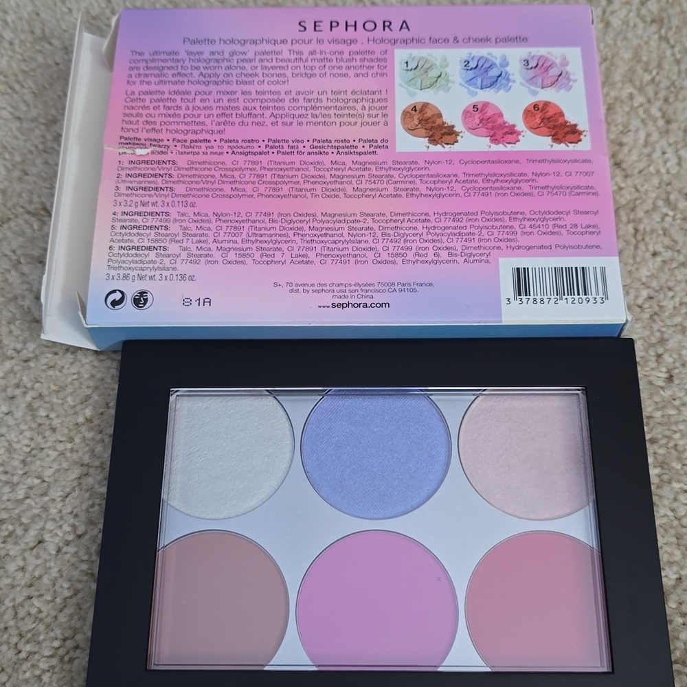 New Sephora 2017 Retired Holographic Blush & Face Palette - Picture 4 of 4
